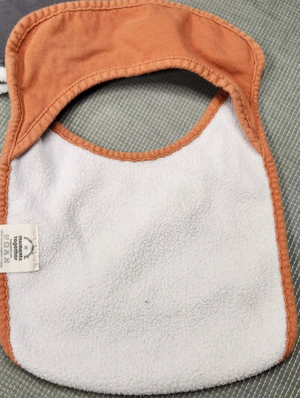 Set of Neutral Baby Bibs - Olive, Taupe, Charcoal & Rust